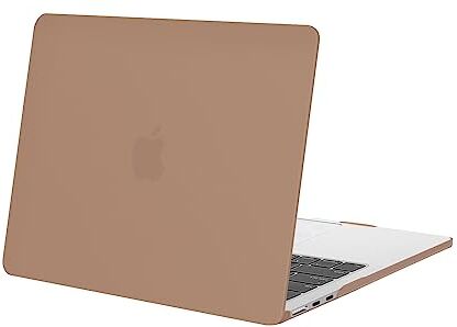 MOSISO Custodia Compatibile con MacBook Air 13,6 Pollici Cover 2024 2023 2022 Rilascio M3 A3113 M2 A2681 Chip con Liquid Retina Display & Touch ID, Protettiva Plastica Case Rigida, Marrone Caramello