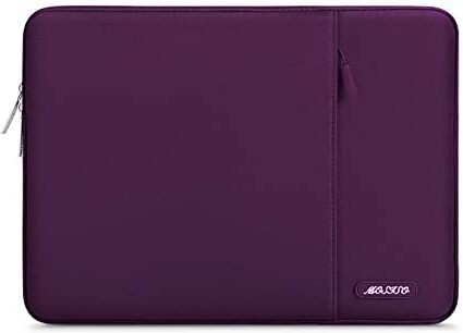 MOSISO Laptop Custodia Borsa 13-13,3 Pollici Notebook Compatibile con MacBook Air/Pro,Compatibile con MacBook Pro 14 M3 M2 M1 Pro Max 2024-2021,Poliestere Manica Verticale con Tasca, Magenta Viola