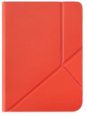 Kobo Clara Colour/BW SleepCover Case   Cayenne Red   Sleep/Wake Technology   Built-In 2-Way Stand   Vegan Leather   Compatible with 6”  Clara Colour/BW eReader