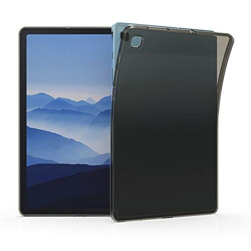 kwmobile Custodia Protettiva Tablet Compatibile con Samsung Galaxy Tab S6 Lite (2022) / (2020) Cover Cover Trasparente Morbida Silicone Tablet nero/trasparente