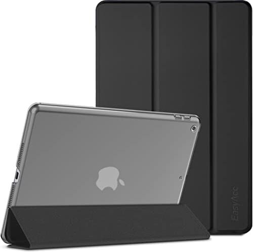 EasyAcc Custodia Cover Compatibile con iPad 9 Generazione/iPad 10.2 2021 2020 2019 / iPad 8. 7. Generazione, Posteriore Opaca Ultra Sottile Traslucida con Funzione Auto Wake Up/Sleep, Nero