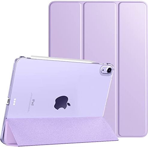 TiMOVO Custodia per Nuovo iPad Air 5a Generazione Case 2022/iPad Air 4a Generazione Case 2020, iPad Air 10.9 Pollici, Ultra Sottile Leggero Semi-Trasparente Rigido Cover- Taro Viola