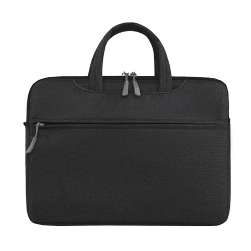 Aliuciku Laptop Spalla Borsa 13.3 14 15.6 17.3 Pollici Borsa Da Trasporto Impermeabile Cartella Borsa Porta PC Con Manico (Color : Black, Size : 15.6-16 inch)