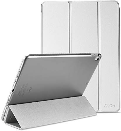 ProCase iPad Air (3rd Gen) 10.5" 2019 / iPad Pro 10.5" 2017 Custodia -Ultra Sottile e Leggero Supporto Auto Svegliati/Sonno, Cover Posteriore Traslucida per iPad Air (3rd Gen) 10.5" 2019 –Argento