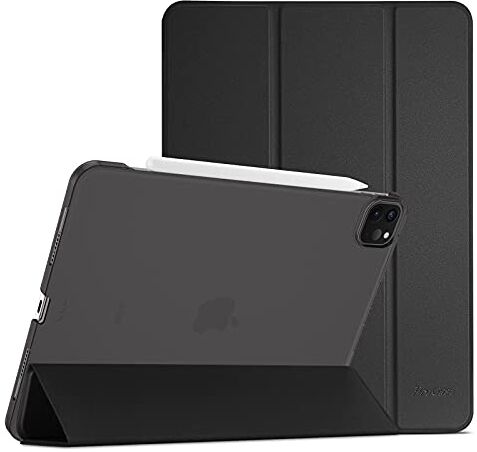 ProCase Custodia per iPad Pro 12,9 Pollici 2022/2021/2020/2018, Cover per iPad Pro 12,9 6a/5a/4a/3a Generazione, Cover Ultra Sottile Leggero con Auto Svegliati/Sonno -Nero