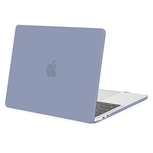 MOSISO Cover Rigida Compatibile con MacBook PRO 13 Pollici 2024 2023 2022-2016 M2 M1 A2338 A2289 A2251 A2159 A1989 A1706 A1708 Custodia Con/Senza Touch Bar,Plastica Case Copertina, Grigio Lavanda