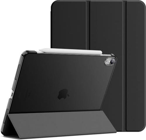 JETech Custodia per iPad Air 5a/4a (Modello 2022/2020, 10,9 Pollici), Supporto Sottile con Retro Rigido Cover con Auto Svegliati/Sonno (Nero)