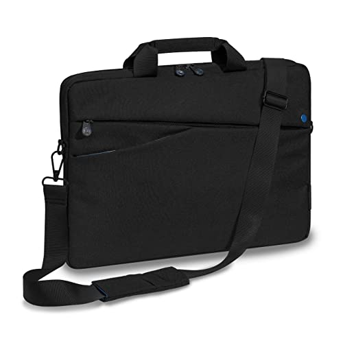 PEDEA , borsa per laptop Fashion fino a 15,6" (39,6 cm), borsa a tracolla con tracolla, nero/blu