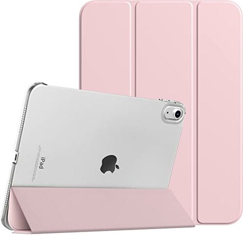 TiMOVO Cover Custodia Compatibile con iPad 10 Generazione 10,9" 2022, iPad 10 Cover con Retro in PC Rigido Semi-Trasparente, Funzione di Auto Sveglia/Sonno, Rosa Chiaro