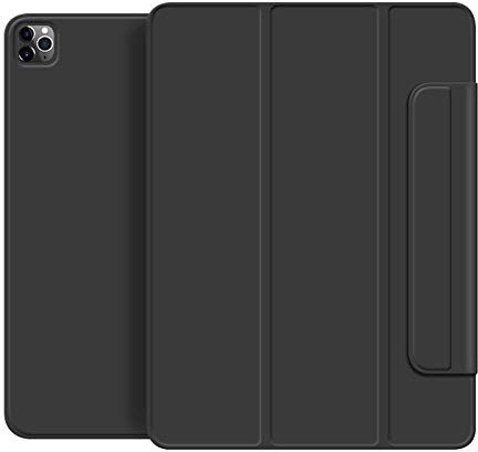 Huiran Per iPad Pro 11 2020 Custodia di seconda generazione Per iPad Pro 12.9 Custodia di quarta generazione 2020 con portamatite Secure Magnetic Smart Cover-Black   12.9