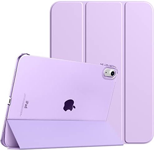 TiMOVO Cover Custodia Compatibile con iPad 10 Generazione 10,9" 2022, iPad 10 Cover con Retro in PC Rigido Semi-Trasparente, Funzione di Auto Sveglia/Sonno, Taro Viola