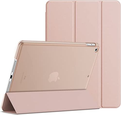 JETech Custodia per iPad 10,2 Pollici, 2021/2020/2019 Modello, 9/8/7 Generazione, Cover con Auto Svegliati/Sonno (Oro Rosa)