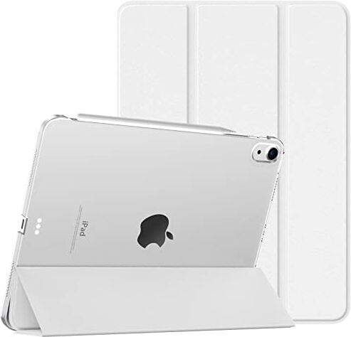 TiMOVO Custodia per Nuovo iPad Air 5a Generazione Case 2022/iPad Air 4a Generazione Case 2020, iPad Air 10.9 Pollici, Ultra Sottile Leggero Semi-Trasparente Rigido Cover, Bianco