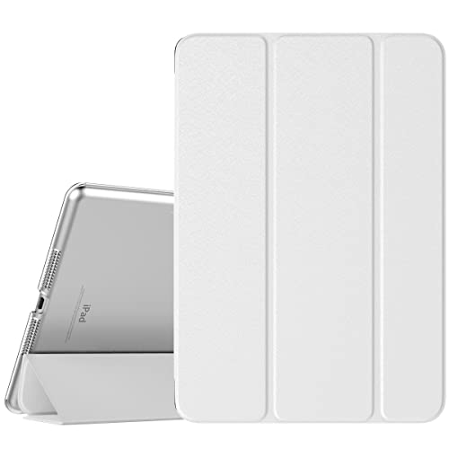 TiMOVO Cover per iPad 9 Generazione 2021/iPad 8 Generazione 2020/iPad 7 Generazione 2019, Custodia con Guscio Posteriore Traslucido Smart Cover con Auto Svegliati/Sonno per iPad 10.2", Bianco