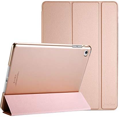 Procase Custodia per iPad Air 2, Ultra Sottile e Leggero Custodia Supporto con Retro Semi-Trasparente Copertura Intelligente per iPad Air 2 (A1566 A1567) –Oro Rosa