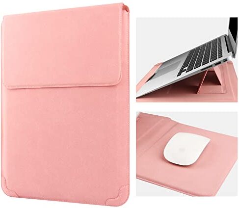 HoYiXi 15.6'' Laptop Custodia Sleeve Case Compatibile con MacBook Pro 16 2021 & 2019/ASUS Vivobook 15/HUAWEI MateBook D15/HP 15.6'' PC/MacBook Pro 15/Surface Laptop 3/Dell Lenovo IdeaPad 15'', Rosa