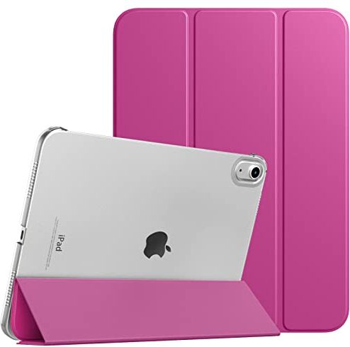 TiMOVO Cover Custodia Compatibile con iPad 10 Generazione 10,9" 2022, iPad 10 Cover con Retro in PC Rigido Semi-Trasparente, Funzione di Auto Sveglia/Sonno, Magenta