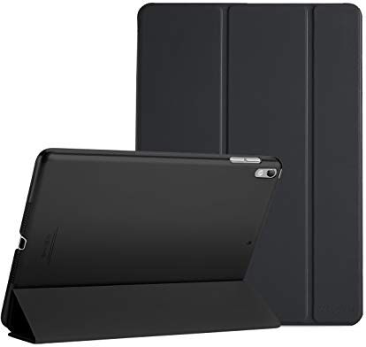 ProCase iPad Air (3rd Gen) 10.5" 2019 / iPad Pro 10.5" 2017 Custodia -Ultra Sottile e Leggero Supporto Auto Svegliati/Sonno, Cover Posteriore Traslucida per iPad Air (3rd Gen) 10.5" 2019-Nero