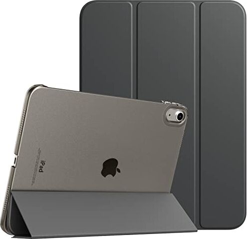 TiMOVO Cover Custodia Compatibile con iPad 10 Generazione 10,9" 2022, iPad 10 Cover con Retro in PC Rigido Semi-Trasparente, Funzione di Auto Sveglia/Sonno, Grigio Metalizzato