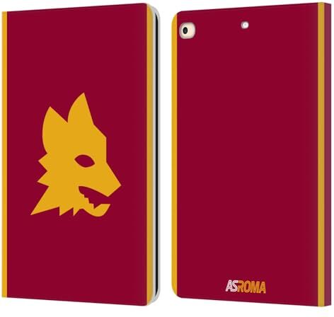 Head Case Designs Licenza Ufficiale AS Roma Home Kit per Stemma 2023/24 Custodia Cover in Pelle a Portagoglio Compatibile con Apple iPad 9.7 2017 / iPad 9.7 2018