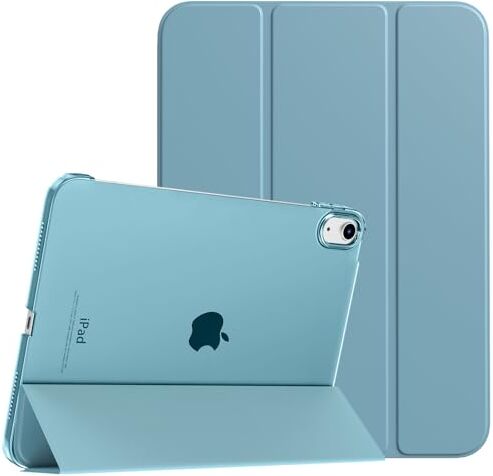 TiMOVO Cover Custodia Compatibile con iPad 10 Generazione 10,9" 2022, iPad 10 Cover con Retro in PC Rigido Semi-Trasparente, Funzione di Auto Sveglia/Sonno, Blu Nebbioso