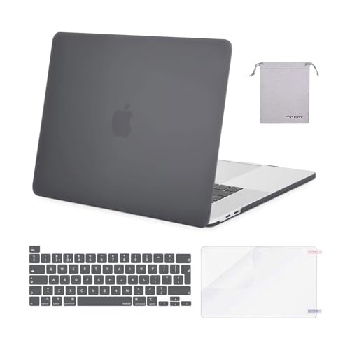 MOSISO Custodia Rigida Compatibile con MacBook PRO 16 Pollici 2020 2019 A2141 con Touch Bar e Touch ID, Cover&Tastiera Cover&Proteggi Schermo&Stoccaggio Borse, Grigio