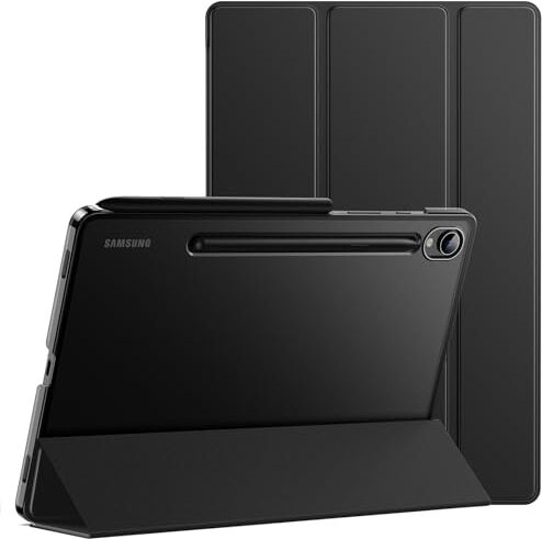 JETech Custodia per Samsung Galaxy Tab S9 Ultra 14,6 Pollici, Retro Traslucido Trifold Supporto Protettiva Tavoletta Cover, Supporta S Pen di Ricarica, Auto Svegliati/Sonno (Graphite Nero)