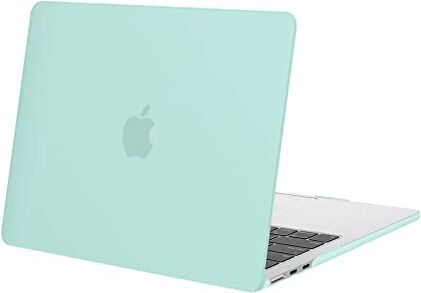 MOSISO Custodia Compatibile con MacBook Air 13,6 Pollici Cover 2024 2023 2022 Rilascio M3 A3113 M2 A2681 Chip con Liquid Retina Display & Touch ID, Protettiva Plastica Case Rigida, Menta Verde