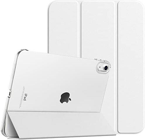 TiMOVO Cover Custodia Compatibile con iPad 10 Generazione 10,9" 2022, iPad 10 Cover con Retro in PC Rigido Semi-Trasparente, Funzione di Auto Sveglia/Sonno, Bianco