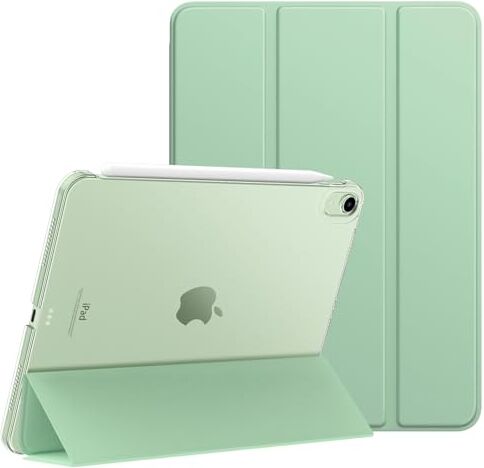 MoKo Custodia per iPad Air 5a Gen. 2022/ iPad Air 4a Gen. 2020 da 10,9" con Auto Sveglia/Sonno, Retro Rigido Traslucido per iPad Air 5/4, Supporta Touch ID e Ricarica di Pencil 2a, Verde