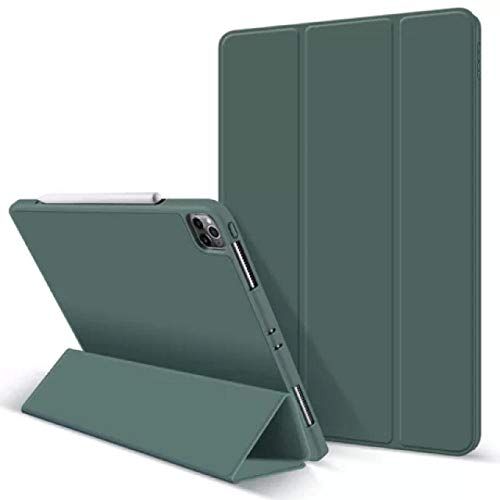 Huiran Adatto per Custodia Protettiva iPad PRO 11 Pollici, 12,9 Pollici, 10,2 Pollici con Fessura per Penna-Verde Scuro 12,9 Pollici 2020/2018