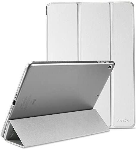 Procase Custodia per iPad 9.7 2018 6a Generazione/2017 iPad 5a Generazione – Smart Cover Stand Ultral Leggero Slim,con Cover Posteriore Traslucida Smerigliata per iPad 9,7 pollici–Argento