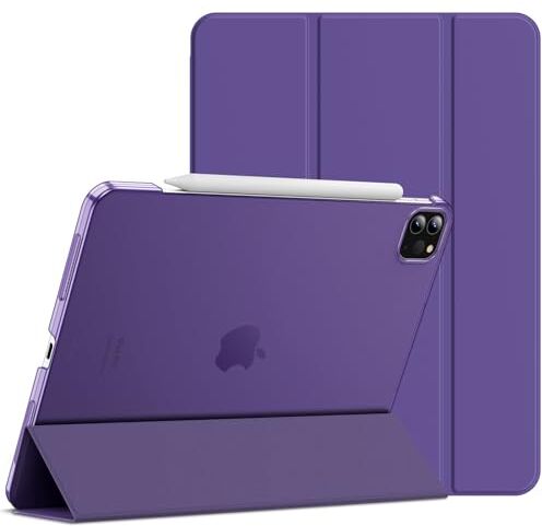 JETech Custodia per iPad Pro 11 Pollici, Modello 2022/2021/2020/2018, Supporta la Ricarica di Pencil, Cover con Auto Svegliati/Sonno (Viola)