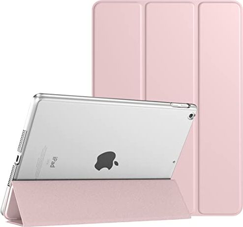 TiMOVO Cover per iPad 9 Generazione 2021/iPad 8 Generazione 2020/iPad 7 Generazione 2019, Custodia con Posteriore Traslucido Smart Cover con Auto Svegliati/Sonno per iPad 10.2", Rosa Trasparente