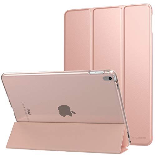 MoKo Case per Apple iPad PRO 9.7 Ultra Sottile Leggero Custodia con Retro Semi-Trasparente Rigido, Oro Rosa
