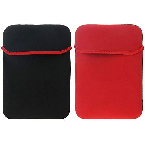 subtel ® Custodia compatibile con 13,3" Notebook Neopren Custodia Borsa Guscio Cover Case nero/rosso