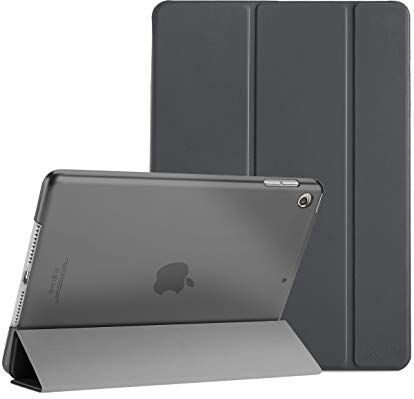 Procase Cover per iPad 9 2021/8 2020/7 2019/iPad 10.2” Custodia[A2602 A2603 A2604 A2605 A2270 A2428 A2429 A2430 A2197 A2198 A2200], Smart Cover Sottile Leggero Traslucida Smerigliata -Grigio