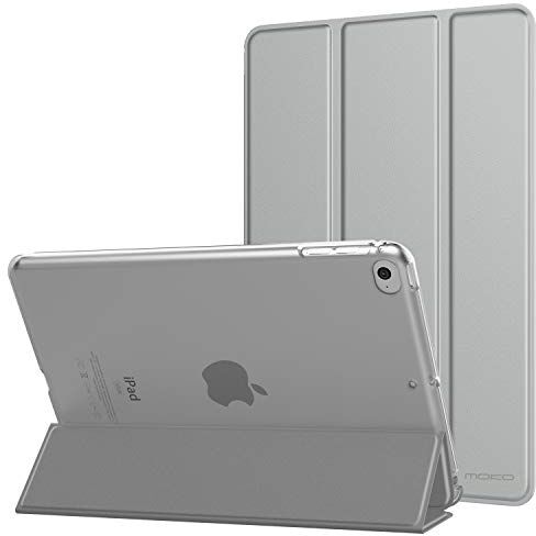 MoKo Custodia Protettiva Compatibile con New iPad Mini 5th Generation 7.9" 2019/iPad Mini 4 2015, Case Leggero e Sottile, Semi-Trasparente, Auto Sveglia/Sonno Argento