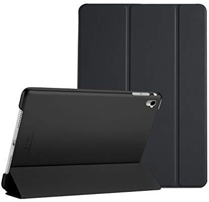 ProCase Custodia per iPad Pro 9.7 Pollici, Smart Cover Ultra Sottile Leggero, Auto Sleep/Wake, Supporto con Retro Semi-Trasparente Copertura per iPad Pro 9.7 2016 (A1673 A1674 A1675) -Nero