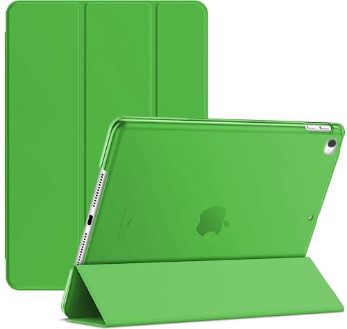 Generic Smart Case Cover per iPad Air 1 (2013) iPad Air 2 (2014) Ultra Leggero Custodia Protettiva Smart Cover con Auto Sleep/Wake Funzione (Verde)