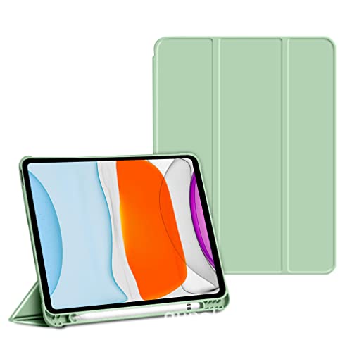 JOYLYJOME Compatibile con iPad (9,7 pollici), custodia pieghevole a Y con scomparto per penne, materiale acrilico, verde Matcha