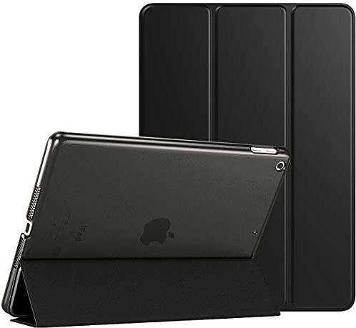 TiMOVO Cover per iPad 9 Generazione 2021/iPad 8 Generazione 2020/iPad 7 Generazione 2019, Custodia con Guscio Posteriore Traslucido Smart Cover con Auto Svegliati/Sonno per iPad 10.2", Nero