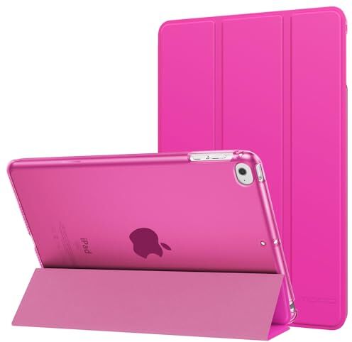 MoKo Custodia Protettiva Compatibile con New iPad Mini 5th Generation 7.9" 2019 / iPad Mini 4 2015, Case Leggero e Sottile, Semi-trasparente, Auto Sveglia/Sonno, Pitaya Rosso