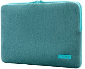 Tucano Second Skin Velluto, Custodia per PC portatile in velluto a coste e neoprene, per MacBook Pro 14", turchese