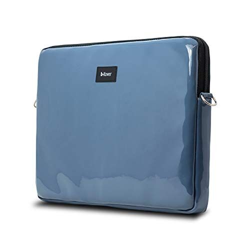b-Kover 14 inch Pelle Verniciata Laptop Sleeve, Impermeabile, Antiurto, Fatto a Mano, MSI/ASUS/Acer/Lenovo/dell/HP/(Blue Petroleo)