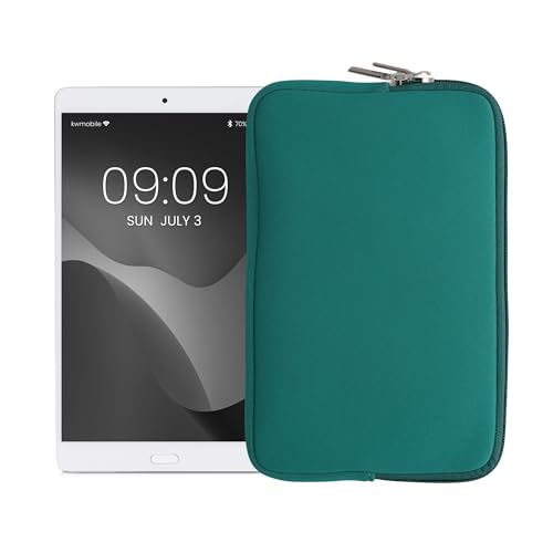 kwmobile Cover Tablet Compatibile con 8"-8,4" Tablet Custodia eReader Universale Copertina Protettiva in Neoprene petrolio