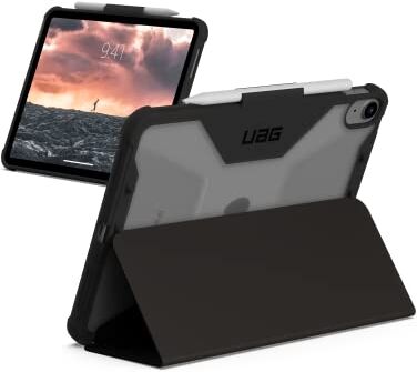 Urban Armor Gear Plyo Case Apple iPad 10.9 Copertura protettiva (10a generazione 2022) [Funzione stand, Apple Pencil Porta, Wake/Sleep, Resistente cadute e agli urti] nero/ice (trasparente)