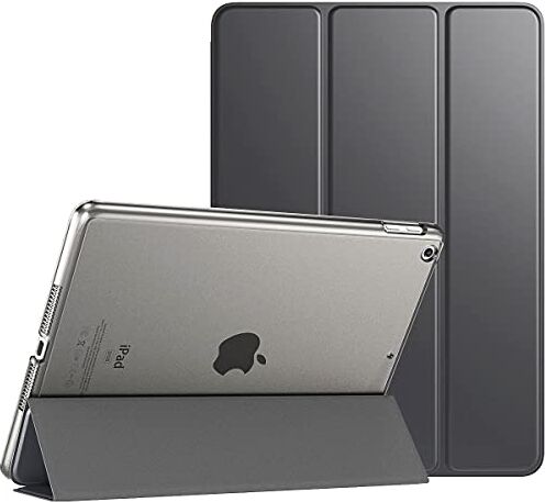 TiMOVO Cover per iPad 9 Generazione 2021/iPad 8 Generazione 2020/iPad 7 Generazione 2019, Custodia con Guscio Posteriore Traslucido Smart Cover con Auto Svegliati/Sonno per iPad 10.2", Grigio Siderale