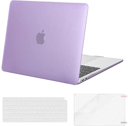 MOSISO Case Compatibile con MacBook Air 13 Pollici 2022 2021 2020 2019 2018 Uscita A2337 M1 A2179 A1932 con Retina, Custodia Rigida in Plastica&Tastiera Cover&Proteggi Schermo, Viola