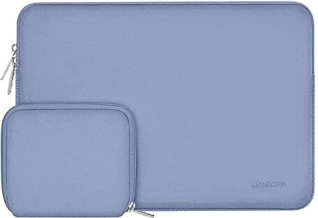 MOSISO Laptop Custodia PC Portatil Compatibile con MacBook Air/PRO,13-13,3 Pollici Notebook,Compatibile con MacBook PRO 14 M3 M2 M1 PRO Max 2024-2021,Neoprene Borsa con Piccolo Case, Blu Ceruleo